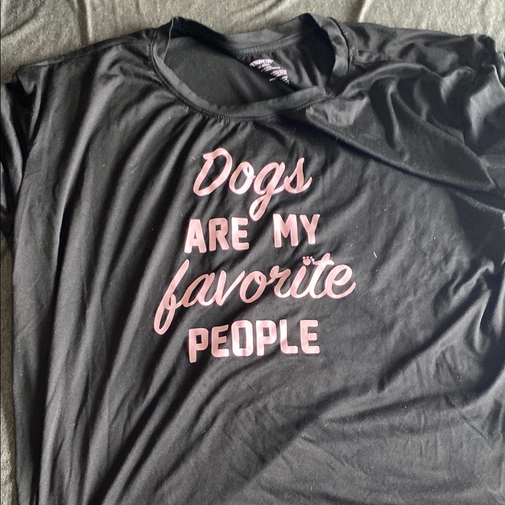 Black and Pink Dog Lover T-Shirt